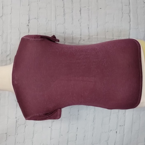 Cloud Chaser Maroon Sheer Burnout With Criss Cross Front - Picture 2 of 13